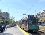 Green Line light rail trains at Coolidge Center Station 